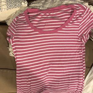 Tahari Magenta Stripped Tee